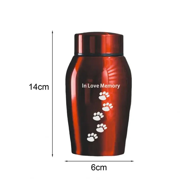 Neue mehrfarbige Edelstahl-Hundeurnen für Hunde, Katzen, Vögel, Maus, Feuerbestattung, Asche, versiegelte Beerdigung für Hunde, Haustier-Souvenir-Glas