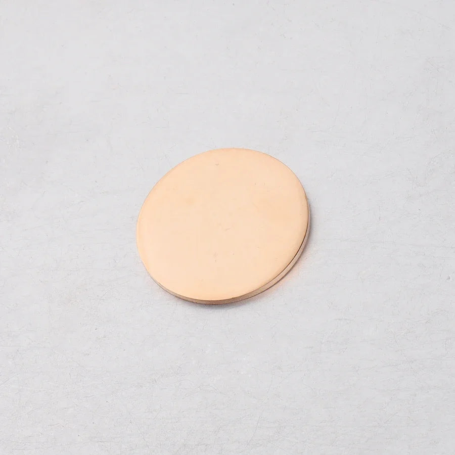 20 Stück runde Rohlinge aus Edelstahl, 22 mm/25 mm, hochglanzpoliert, für DIY-Charms mit individuellem Namen und Logo, Schmuckherstellung