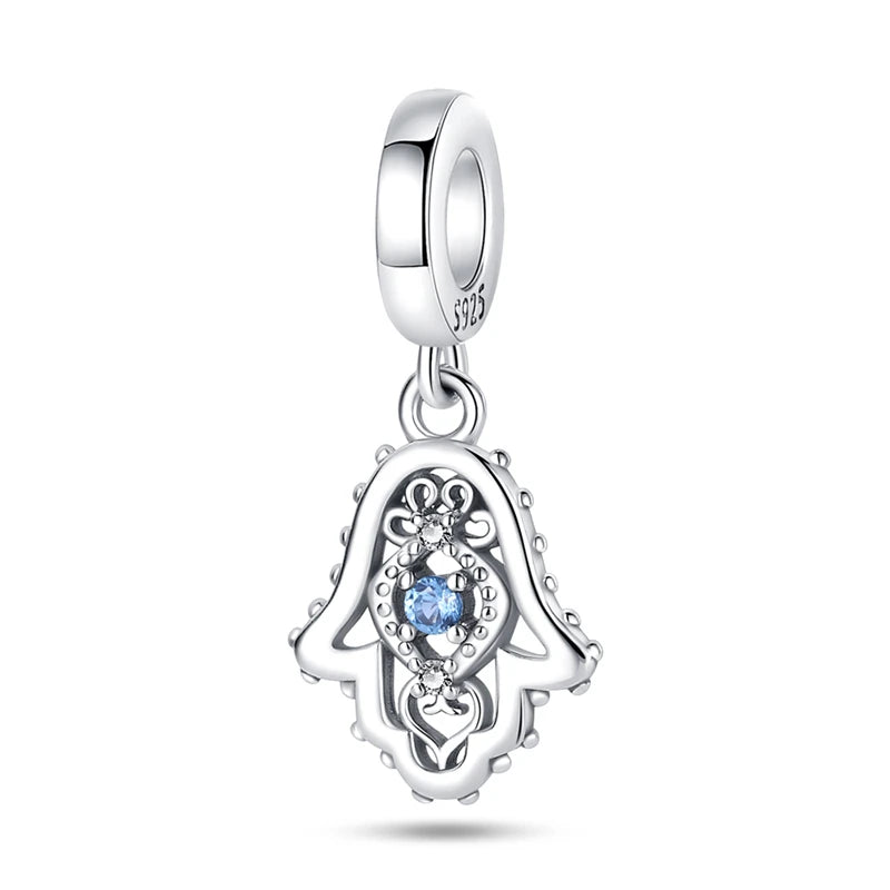Heiße Verkäufe 925 Sterling Silber Charms Perlen Teufel Auge Fatimas Hand Kreuz Perlen Fit Original Armband Frauen DIY schmuck Geschenke