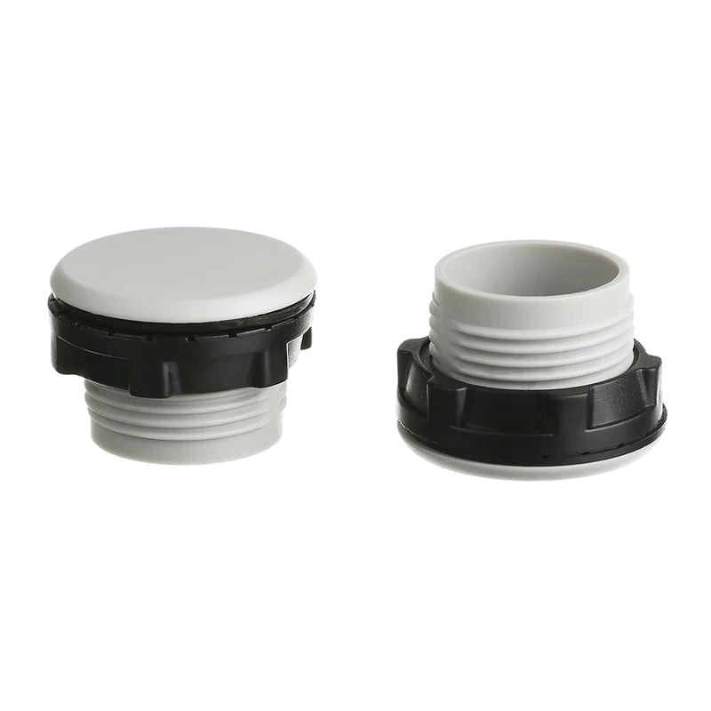 10 Stück 16/22/30 mm Nylon-Knopfstopfen mit großem Panel und Gewinde zum Einschrauben, wasserdicht, rundes Loch, verstopfte Kappe, Lochstopfen, Knopfstopfen