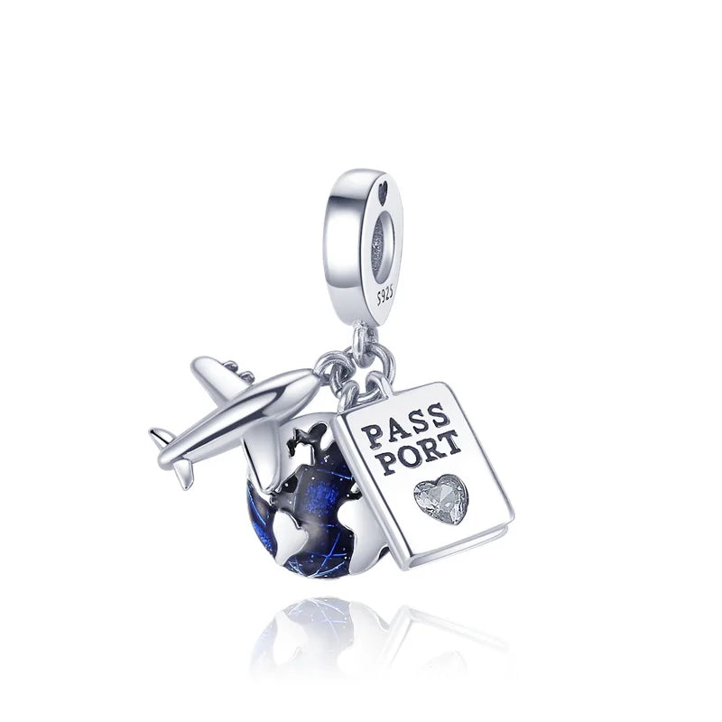 Echtes 925 Sterling Silber Buch Und Kaffeetasse Charms Fit Original Pand 3mm Armband Anhänger Perlen Frauen Edlen schmuck