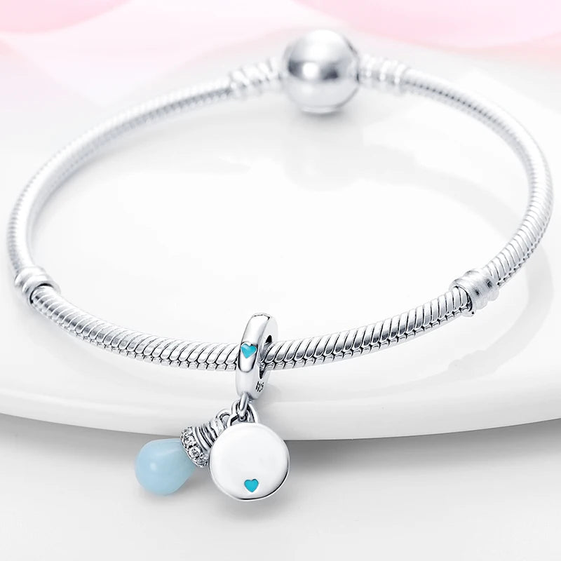 Echtes 925 Sterling Silber Buch Und Kaffeetasse Charms Fit Original Pand 3mm Armband Anhänger Perlen Frauen Edlen schmuck