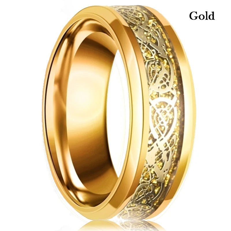 Moderne 8mm Schwarz Titan stahl Ringe für Männer Frauen Nut Facetten Edelstahl Männer Ring Hochzeit Band schmuck Großhandel
