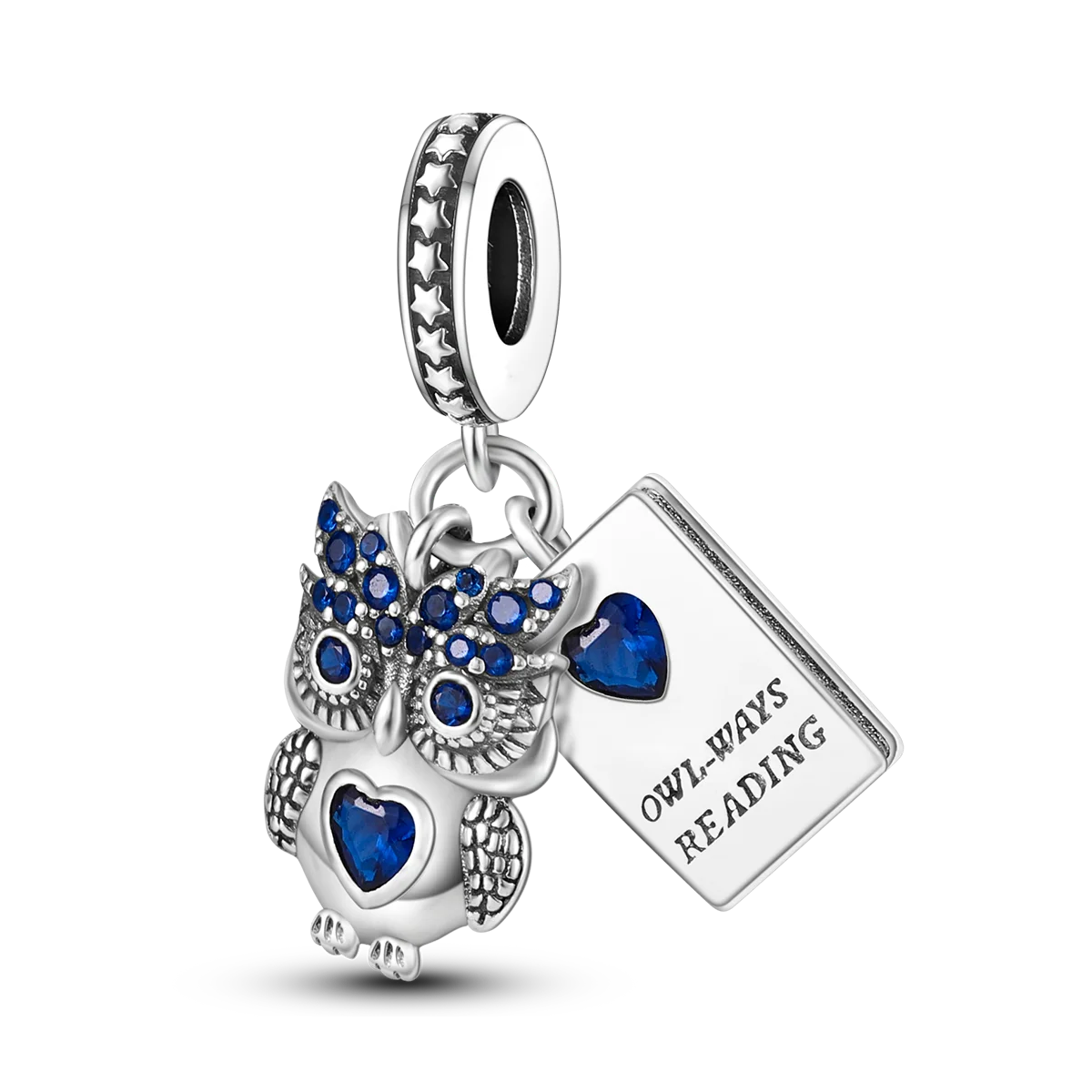 Charm-Anhänger aus Silber 925, blaue Serie, passend für Armbänder, Charms, DIY, originelle Mode-Anhänger für Schmuckherstellung