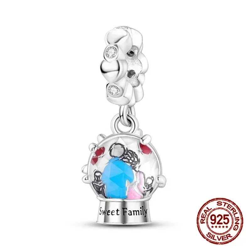 925 Sterling Silber Baum Blume Liebe für immer Familie Bead Pandent Charm Fit 4 MM Loch Durchmesser Armband DIY Bead Frau schmuck Geschenk