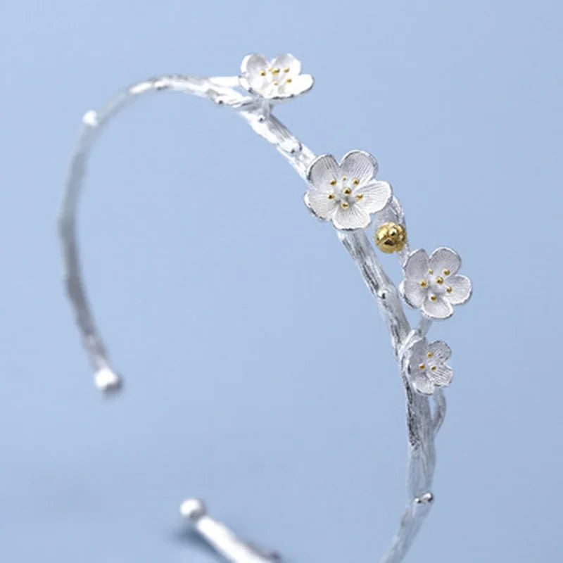 Beclub Silber Farbe HipHop dicke Kette Blumen armband für Frauen Männer Vintage handgemachte Hasp Armband Geburtstags geschenk