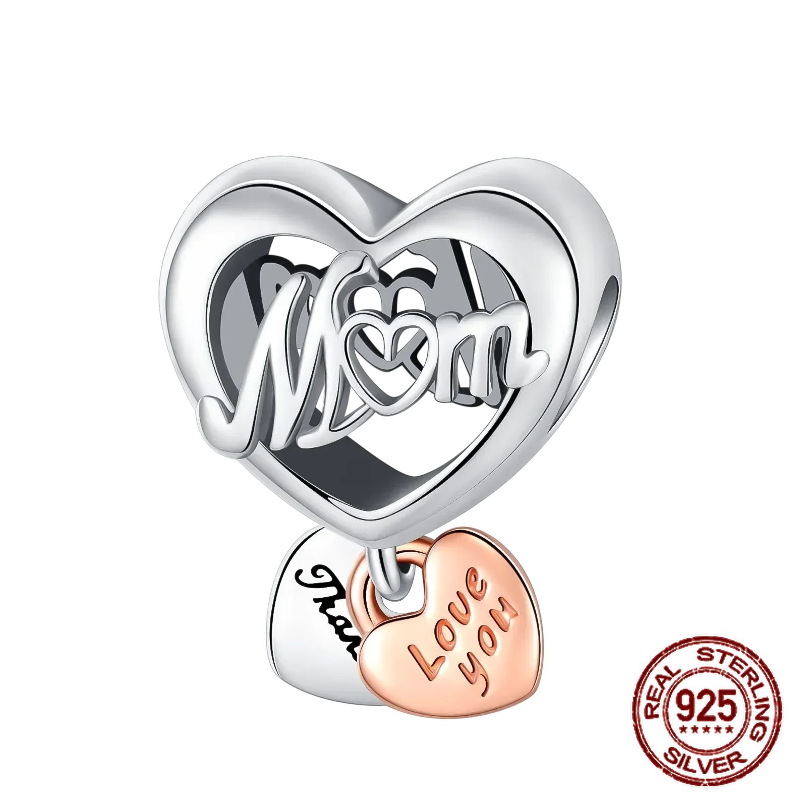 925 Sterling Silber Baum Blume Liebe für immer Familie Bead Pandent Charm Fit 4 MM Loch Durchmesser Armband DIY Bead Frau schmuck Geschenk