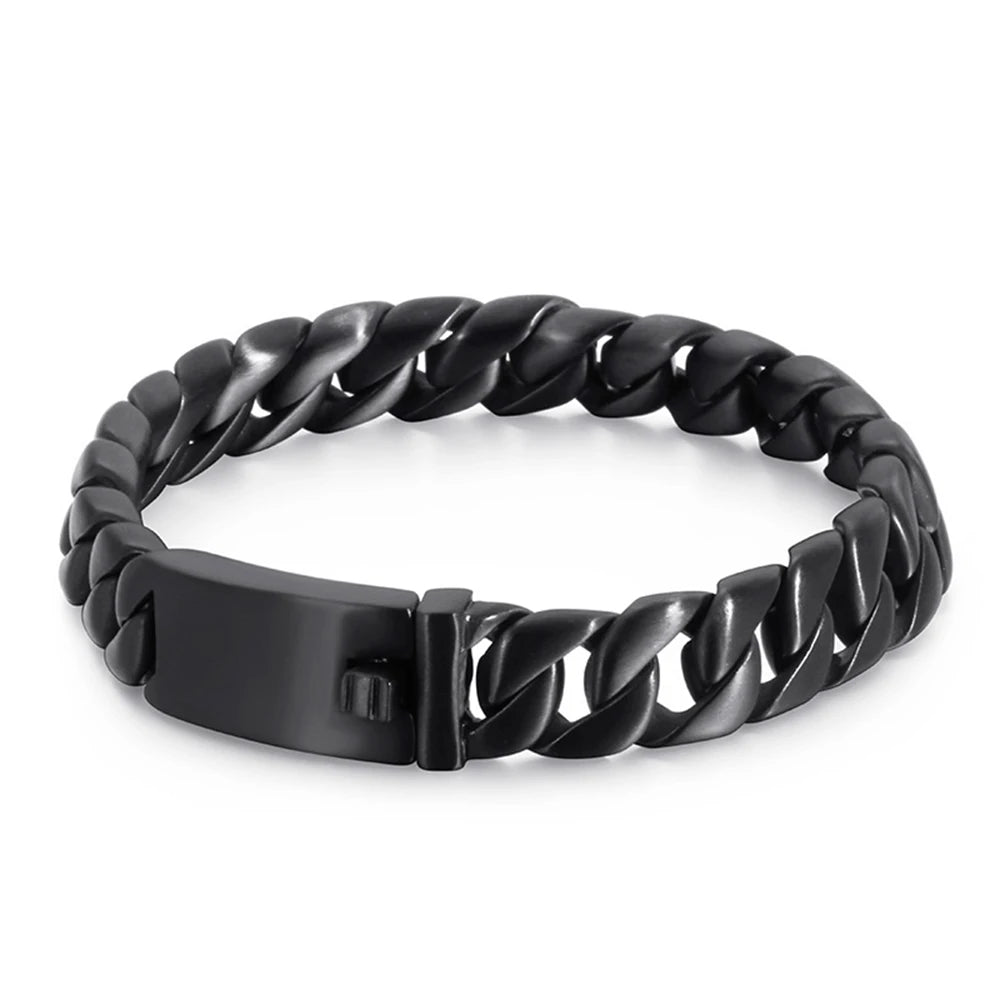 20/26/31MM 316L Edelstahl Curb Kubanisches Armband Riesige Schwere Silber Farbe Ton Schmuck Herren Frauen Biker Bike Kette Armbänder