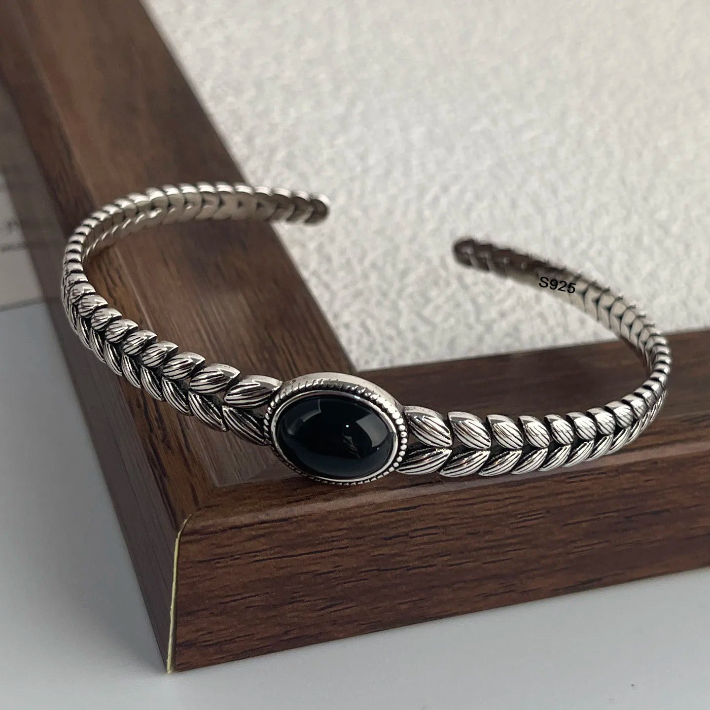 100 % massives 925er Sterlingsilber-Metallarmband für Damen, Vintage, handgefertigt, schlichtes Retro-Blumenkettenarmband, Geburtstagsgeschenk, Party
