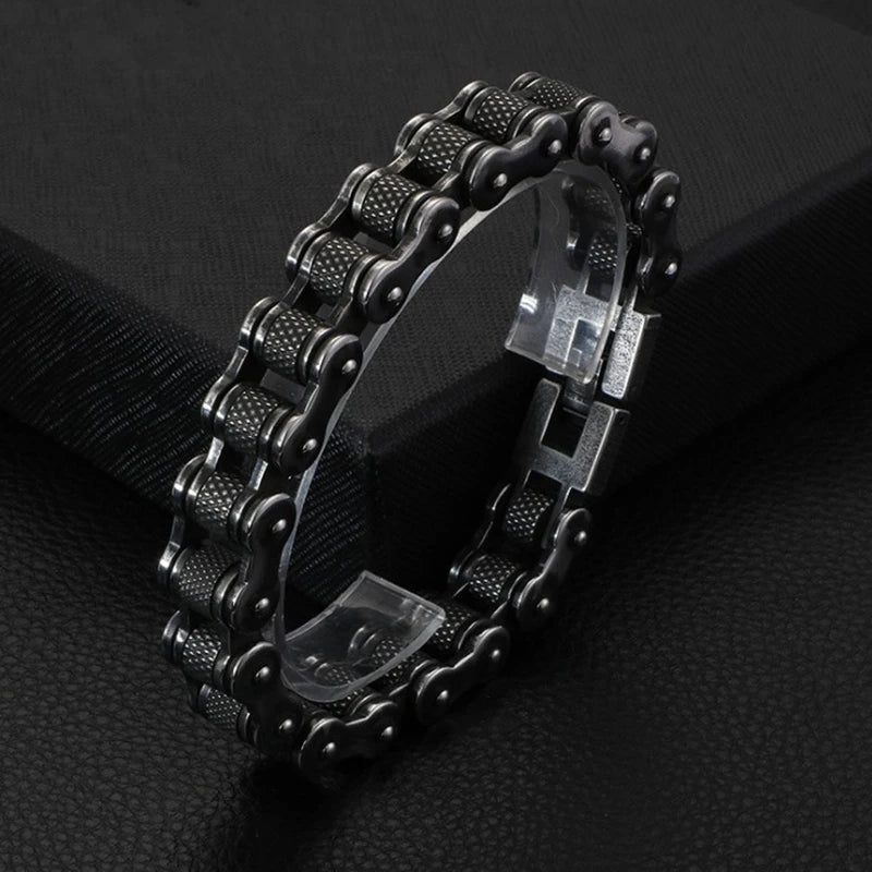 Retro Schwere Bürste Edelstahl Motorrad Kette Armband 11/13 MM Breite Herren Frauen Bike Biker Armbänder Hip-Hop Schmuck 19-23 cm