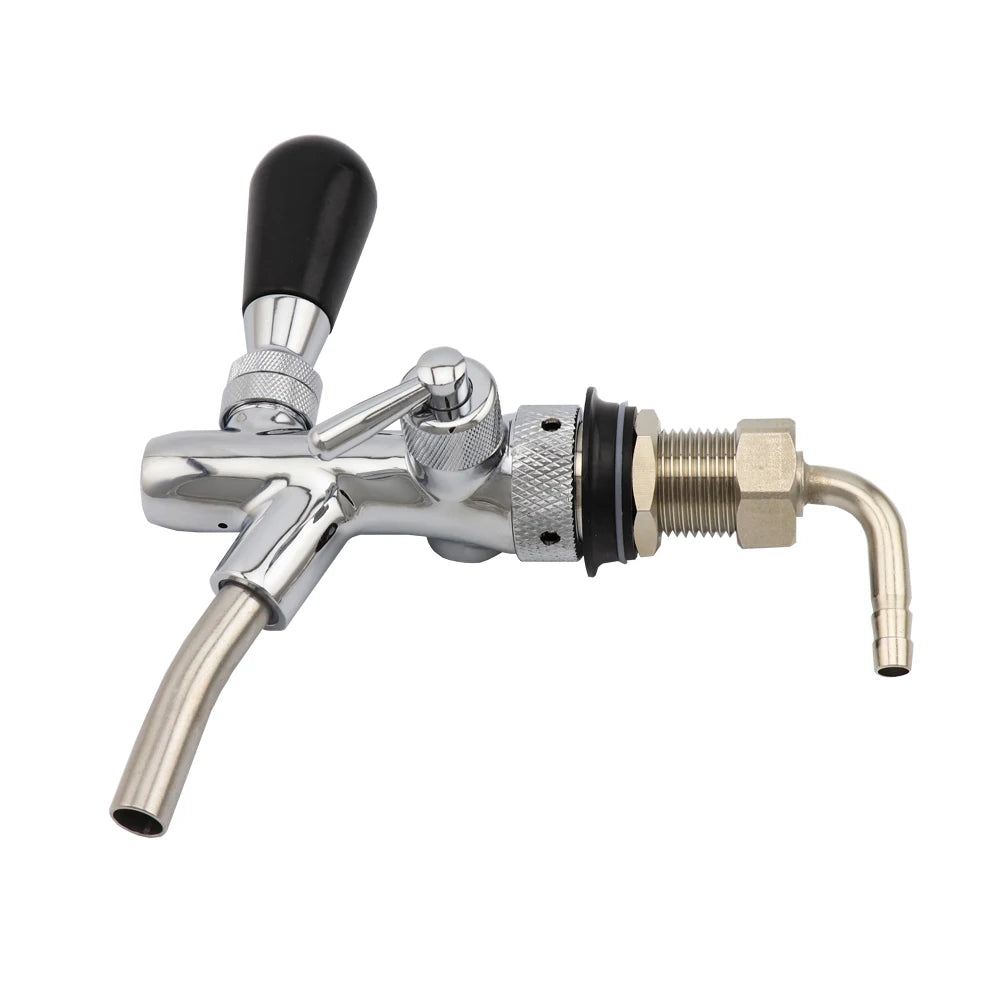 Einstellbarer Fassbier hahn mit Durchfluss regelung Ver chrom ung g5/8 Schaft Home Brew Bar Kegerator Biersp ender Zapfhahn