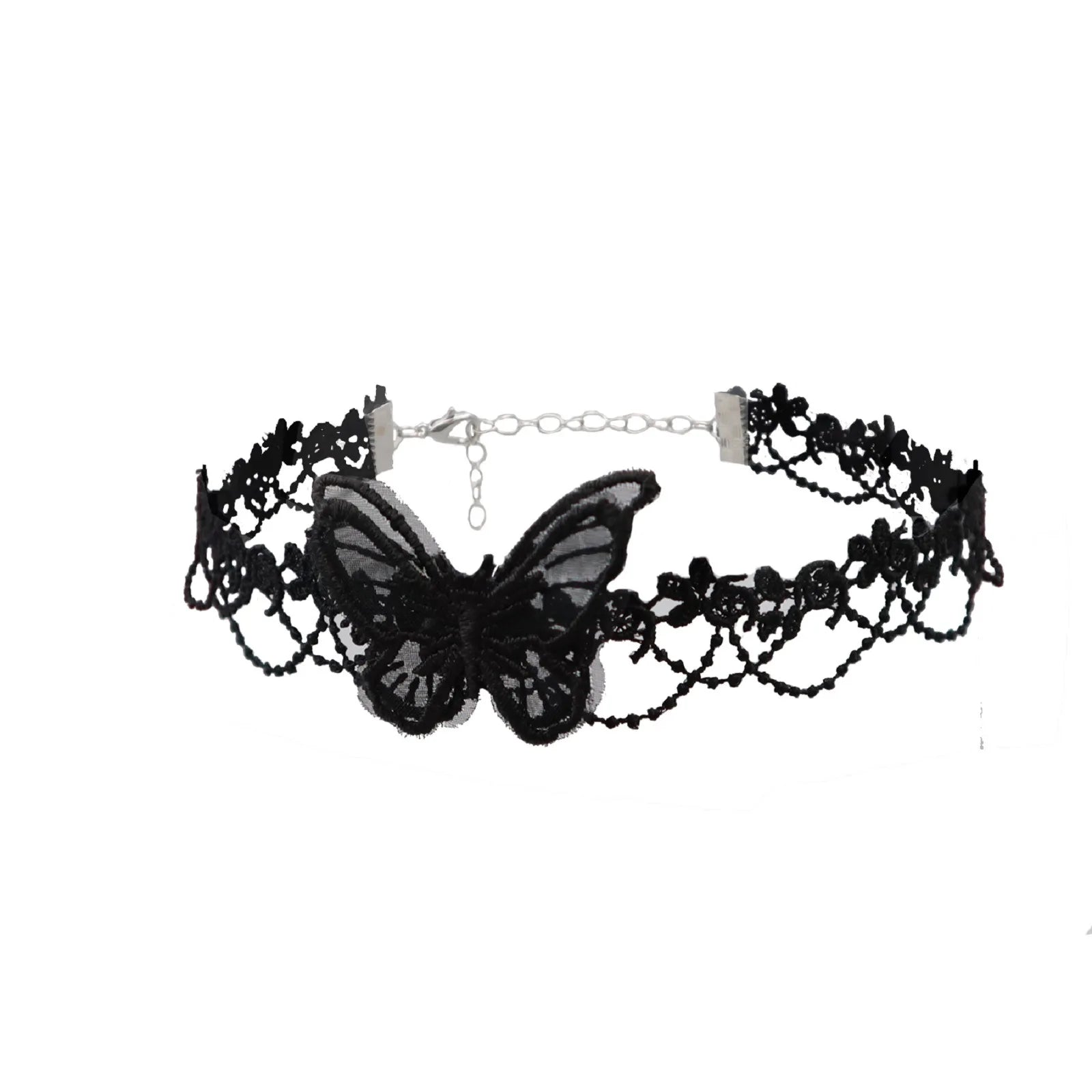 Neo-Gothic Punk Schwarz Sexy Spitze Halskette Für Frauen Mode Retro Schlüsselbein Kette Halloween Kragen Halsband Steampunk Geschenke