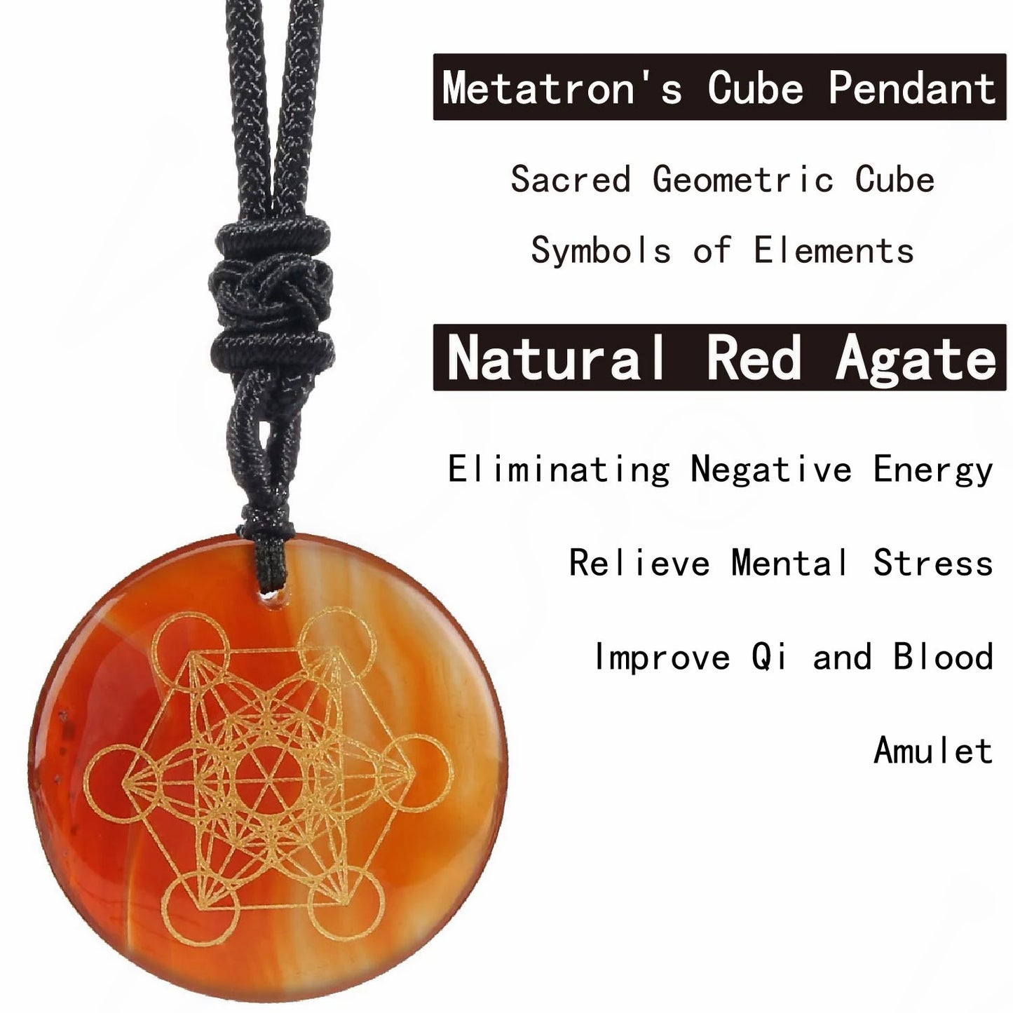 Natürlicher Kristallstein, Metatronwürfel, mehrdimensionale Anhänger, Mythologie, Engel, geheimnisvolle göttliche Symbole, Reiki-Energie-Halsketten