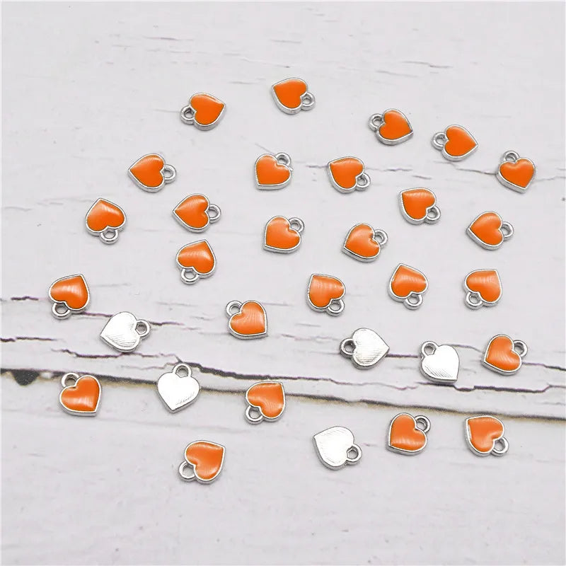 20 Teile/paket Kleine Winzige Emaille Herz Charms Gemischte Farben Legierung Anhänger Für Schmuck Halskette Armband Ohrringe Zubehör Handwerk