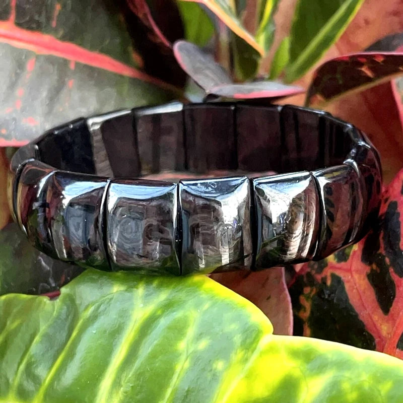 Neue Ägypten AAA 11X16MM Natürliches Hypersene Rechteckiges Funkelndes Reines Schwarzes Armband für Männer und Frauen Paare Glücklicher Schmuck Geschenk