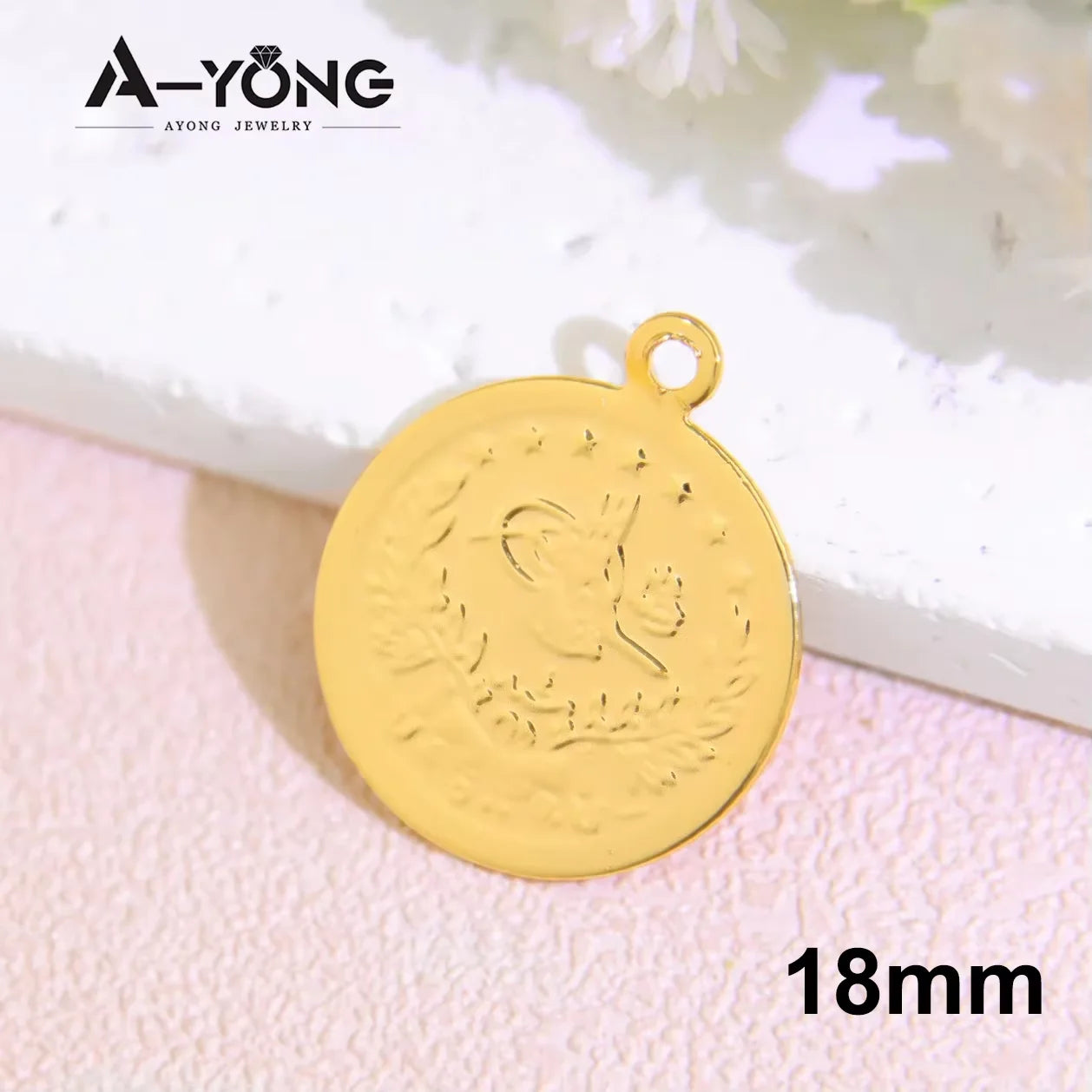 10 Stück vergoldete Münzen Anhänger 21 Karat Gold Farbe Türkische Lira Anpassen Halskette Armband Teile Dubai Islamischer Vintage-Schmuck