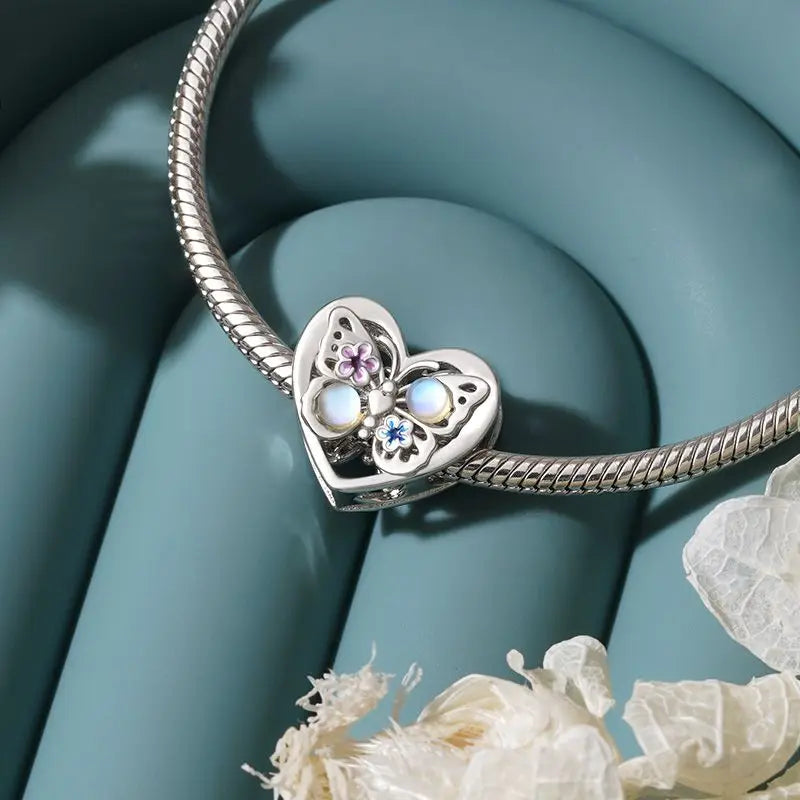 2025 Neu in Original 925 Sterling Silber Bunte Exquisite Schmetterling Serie Charm Fit Armband Halskette DIY Frauen Schmuck Geschenk