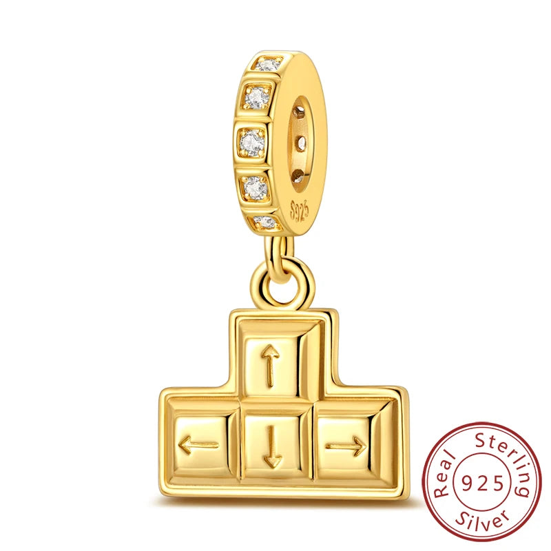 Original-Charm-Perlen aus 925er-Sterlingsilber, leuchtender, leuchtender Glühwürmchen-Schmetterlings-Anhänger für Armband-Charm-Schmuck