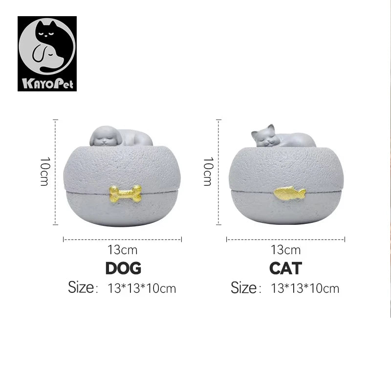 Haustier-Urnenform für Katzen und Hunde, Gedenk-Einäscherungsurne, original handgefertigte Dekoration, Beerdigung, Katzen- und Hundeurne, Gedenkbox