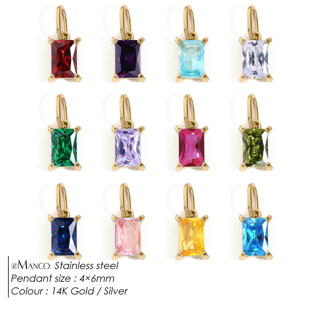 eManco Geburtssteine-Set, Edelstahl-Charm, Factory Outlet, 48-Stunden-Versand, Horoskope, Schmuck