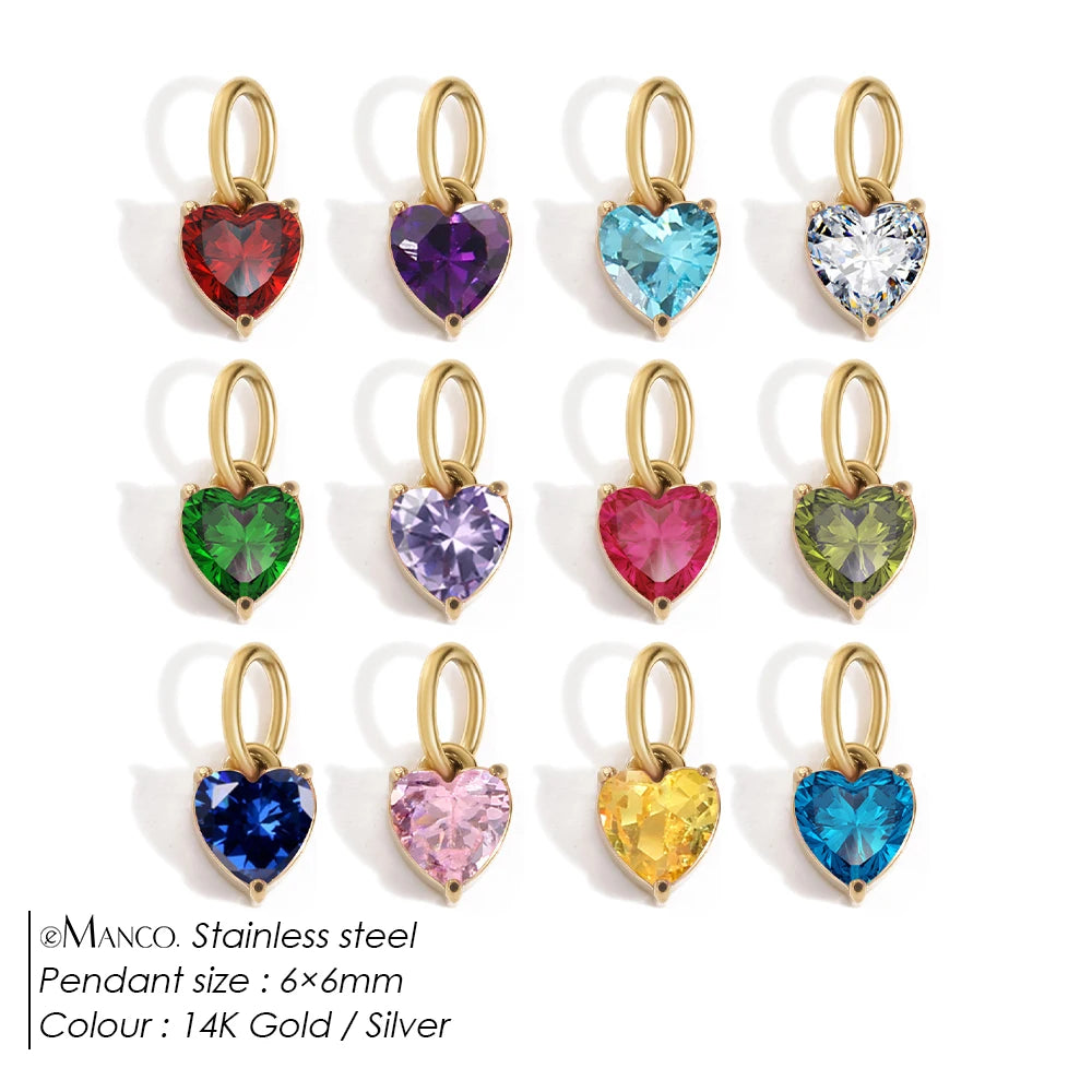 eManco Geburtssteine-Set, Edelstahl-Charm, Factory Outlet, 48-Stunden-Versand, Horoskope, Schmuck