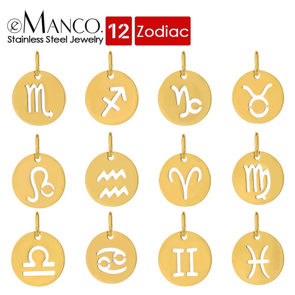 eManco Geburtssteine-Set, Edelstahl-Charm, Factory Outlet, 48-Stunden-Versand, Horoskope, Schmuck