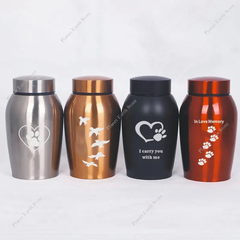 2025, neue Edelstahl-Urne für Hunde, Katzen, Vögel, Maus, Feuerbestattung, Asche, Urne für Asche, für Haustiere, versiegelte Beerdigung für Hunde, Haustier-Souvenir-Glas