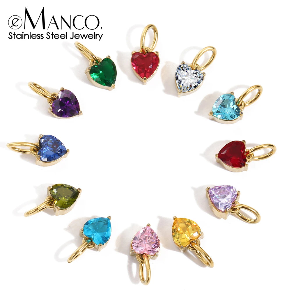 eManco Geburtssteine-Set, Edelstahl-Charm, Factory Outlet, 48-Stunden-Versand, Horoskope, Schmuck