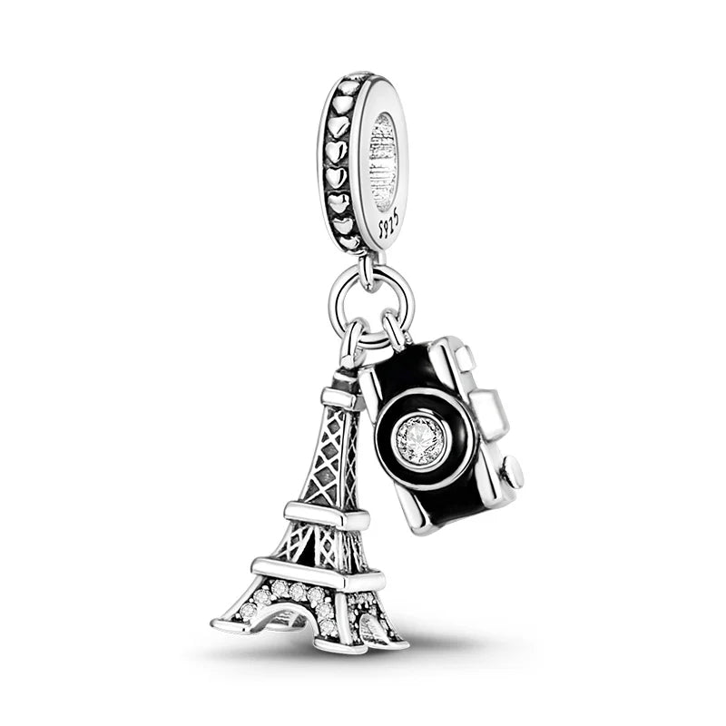 Echtes 925 Sterling Silber Buch Und Kaffeetasse Charms Fit Original Pand 3mm Armband Anhänger Perlen Frauen Edlen schmuck
