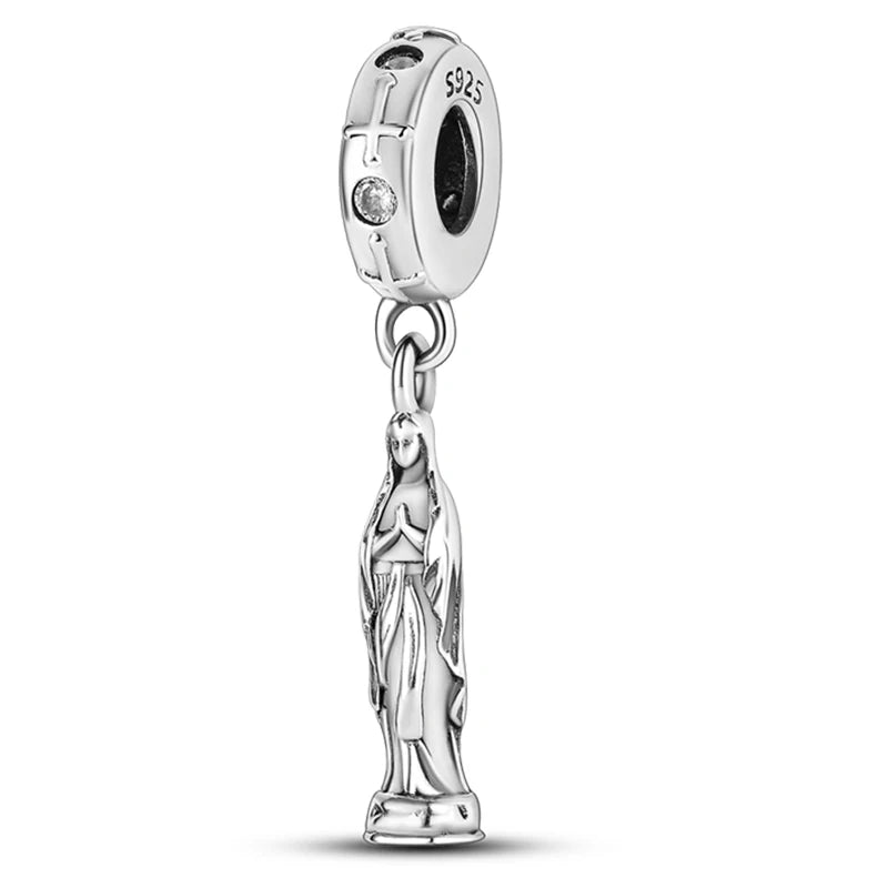 Heißer Verkauf Charms Perlen 925 Sterling Silber Farbe Bogen Kreuz Lebensbaum Perlen Fit DIY Original Armreif Charme Anhänger Schmuck