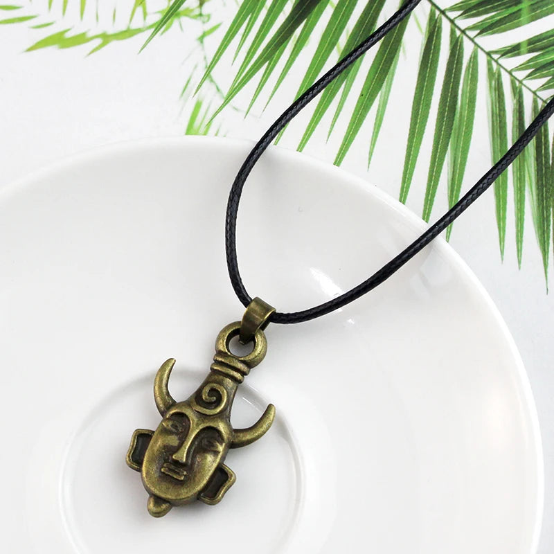 Supernatural Dean Leder Seil Kupferfarben Anhänger Kette Halskette für Frauen Männer Winchester Jensen Ackles Amulett Vintage Schmuck Goth