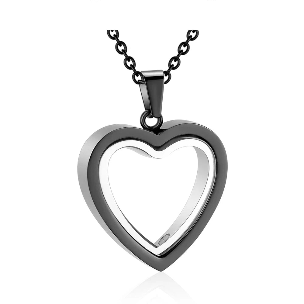 Glas Feuerbestattung Schmuck Halskette für Asche Herz Memorial Medaillons für Asche Edelstahl Andenken Urne Asche Anhänger