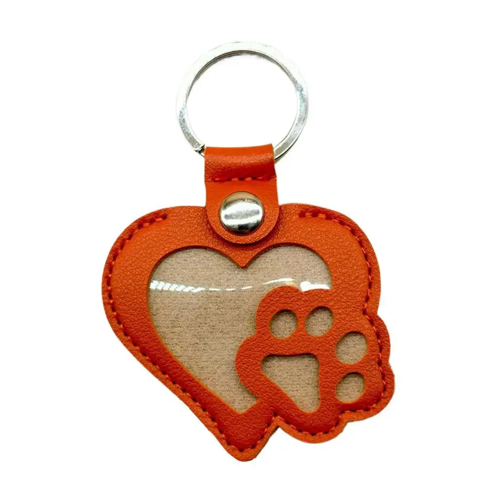 Pet Cat Dog Hair Storage Pendant Memorial Keychain Cat Paw Heart Cat And Dog Fur Keepsake Collecting Storage Bag