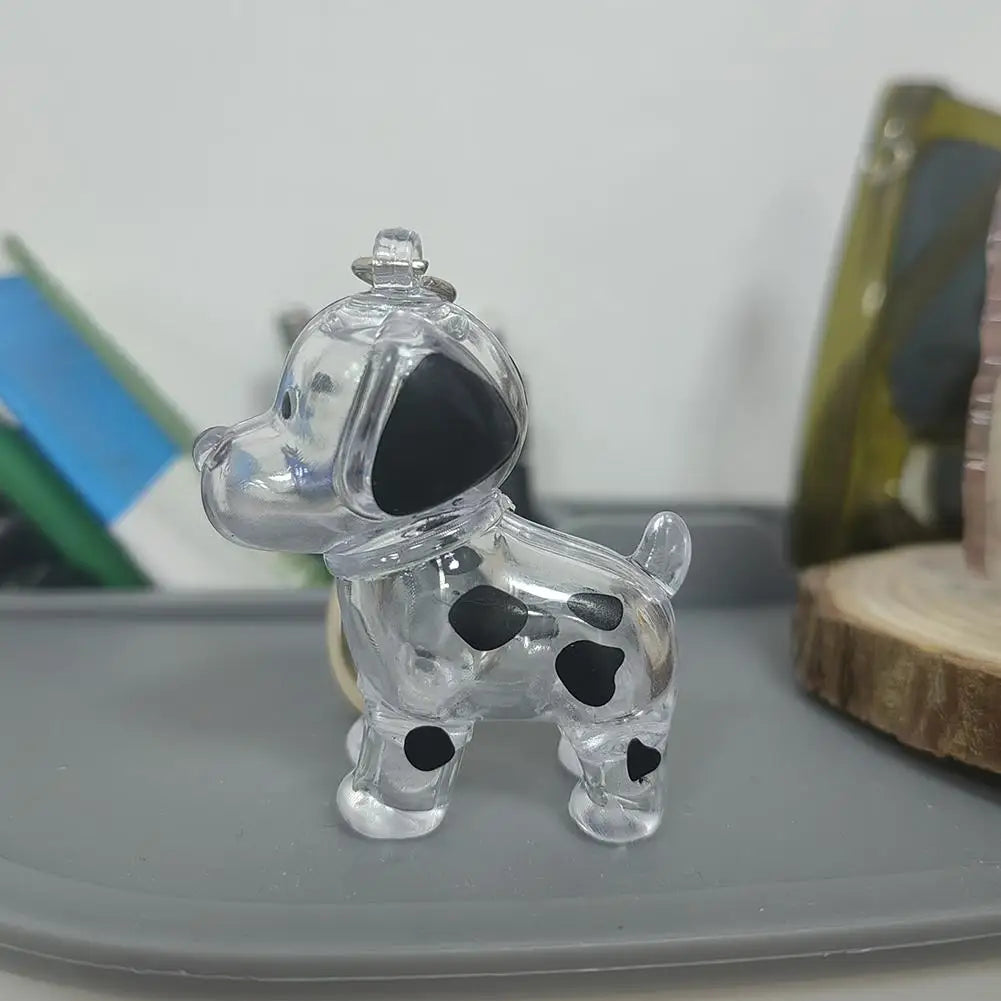 Klarer Tierhaar-Schlüsselanhänger, niedlicher Hund, Fell, Andenkenhalter, kreativer transparenter Tierhaar-Gedenkkollektions-Anhänger für Hund/Katze