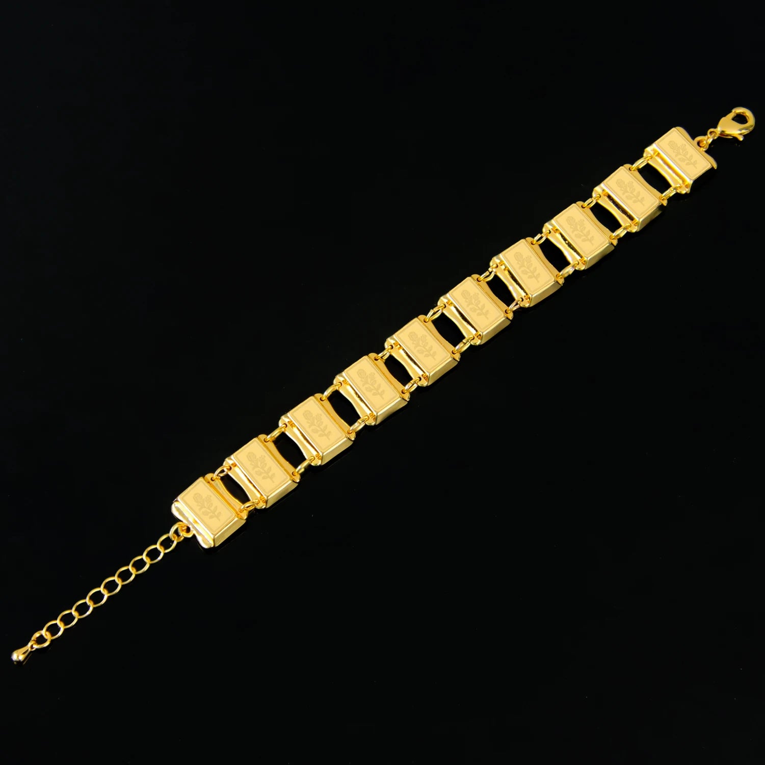 Dubai Mode Geometrische Armband 21k Gold Überzogene Arabisch Muslimischen Braut Manschette Armreifen Türkische Frauen Vintage Hochzeit Schmuck