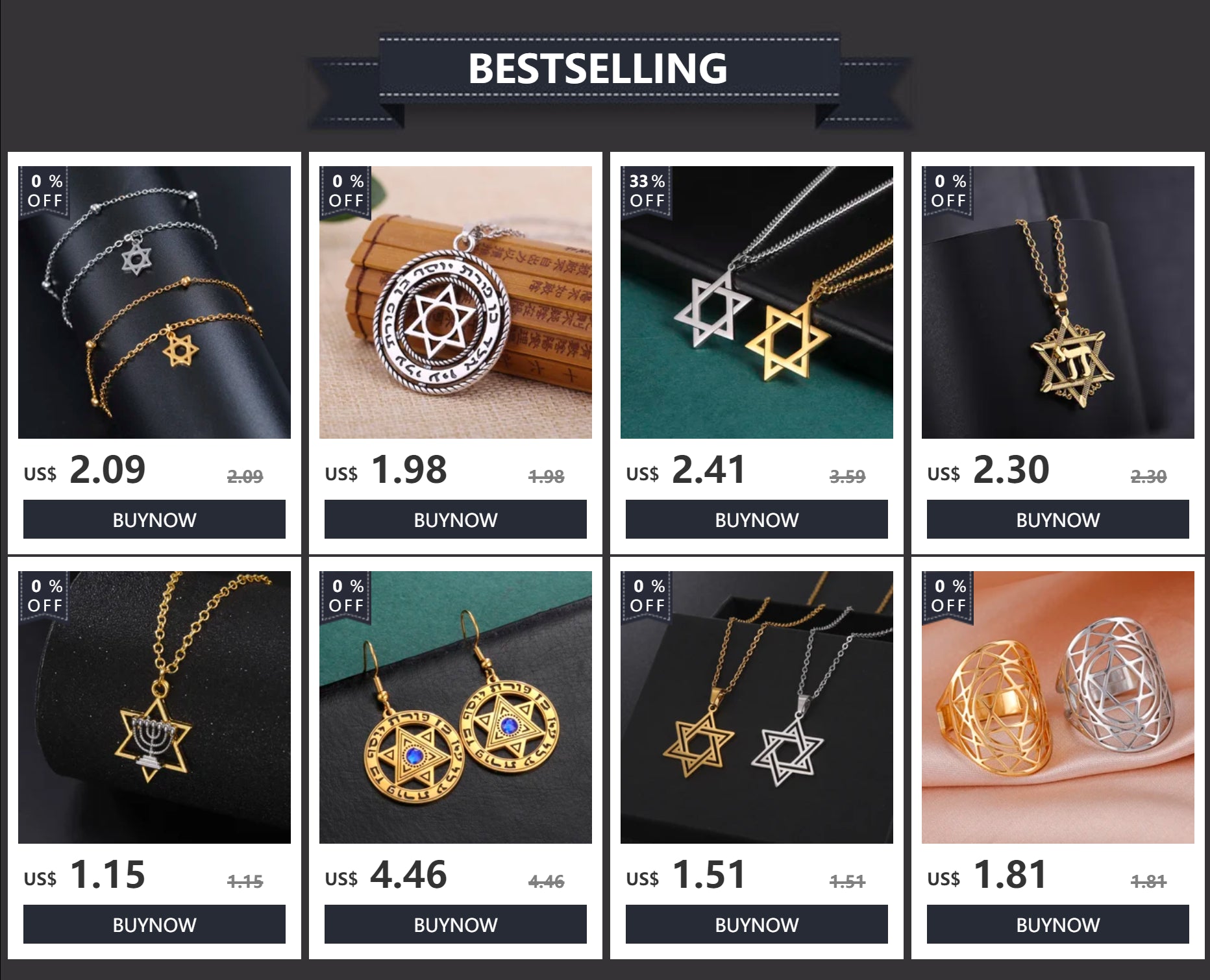 LIKGREAT Stern von David Edelstahl Vintage Halskette klar Zirkon runde Anhänger Halsketten Schmuck Hochzeits geschenk für Frauen Männer