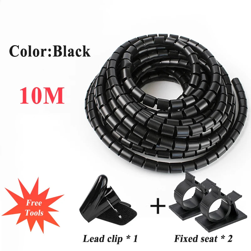 10 Mt/los Wicklung Rohr 8/10/12/16/22mm Draht Veranstalter Kabel Schutz Hülse Rohr schutz Hülse Spirale Wrap Wickel Protector