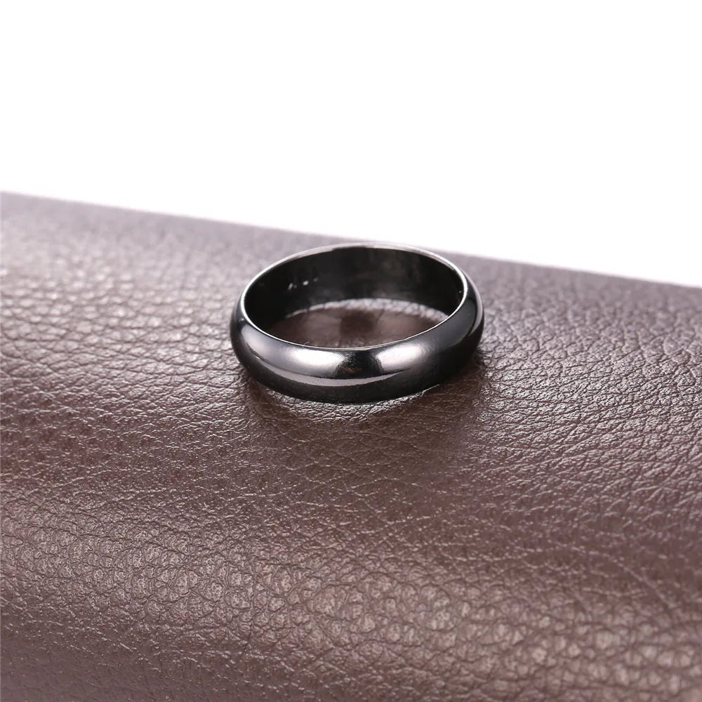 ChainsPro 5mm Einfache Plain Flache Ringe für Mann Frau Hochzeit Marke Klassische Retro Vintage Stil Unisex Täglichen Schmuck QC24