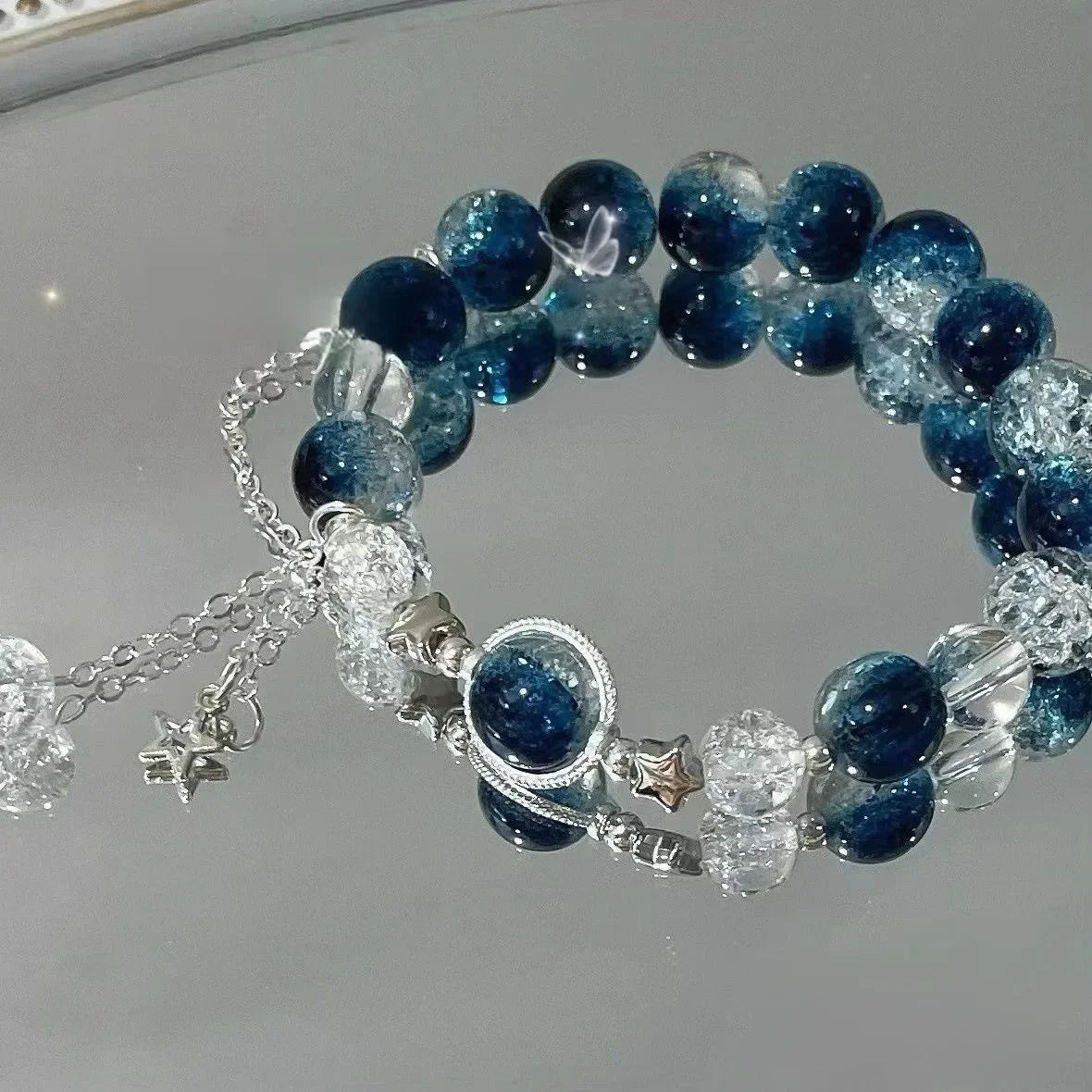 Goth Harajuku süße Y2k handgemachte ästhetische Space Star Charm Perlen Armband für Frauen Mädchen Vintage Grunge 2000er Jahre Zubehör