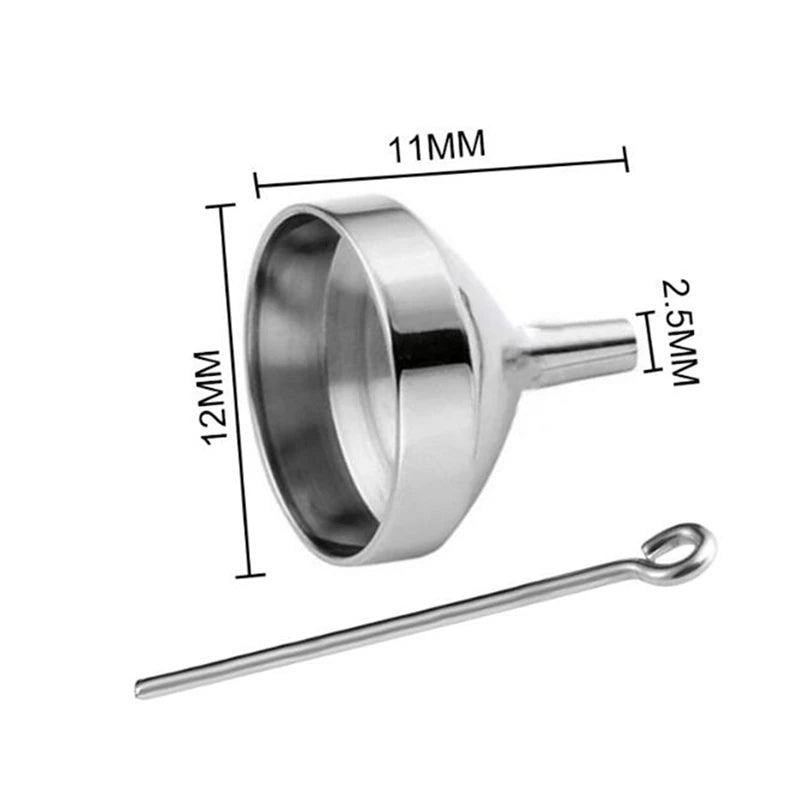 2x Mini Trichter Set Edelstahl Urne Trichter Füller Kit für Einäscherung Schmuck Asche Andenken