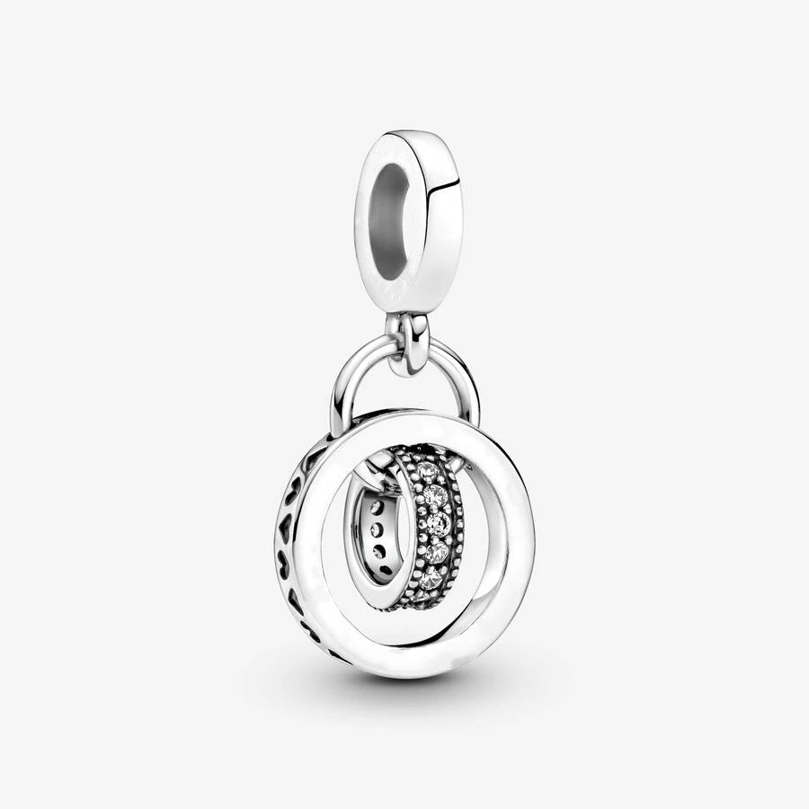 100 % 925er Sterlingsilber, romantisches Herz, Schmetterling, Sternblock, Stammbaum-Anhänger, geeignet für Damen-Armbänder, DIY-Schmuck