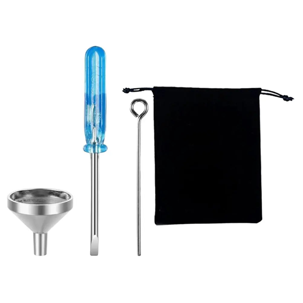 1 Satz 1 Satz Trichter-Set für Asche, Schmuck, Metalltrichter, Urne für Feuerbestattung, kleine Füllung, Abgabewerkzeuge, Edelstahl, Kunststoff