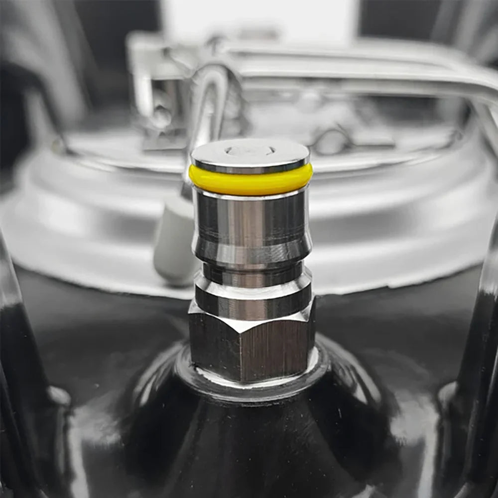 KegLand-Dichtung für Kugelverriegelungsverbinder, 10 Stück farbcodierte Silikon-Pfosten-O-Ringe (5 x rotes Gas + 5 x gelbe Flüssigkeit) Bier