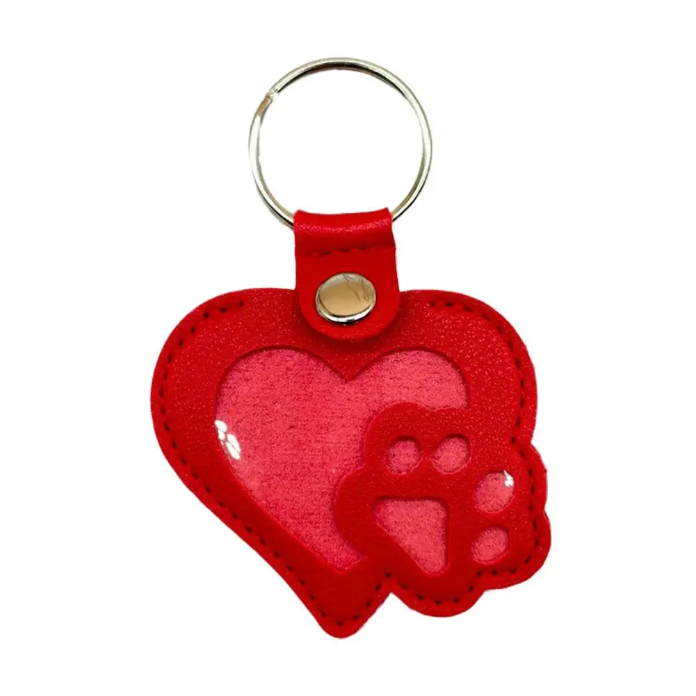 Pet Cat Dog Hair Storage Pendant Memorial Keychain Cat Paw Heart Cat And Dog Fur Keepsake Collecting Storage Bag