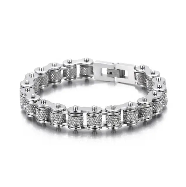 Retro Schwere Bürste Edelstahl Motorrad Kette Armband 11/13 MM Breite Herren Frauen Bike Biker Armbänder Hip-Hop Schmuck 19-23 cm