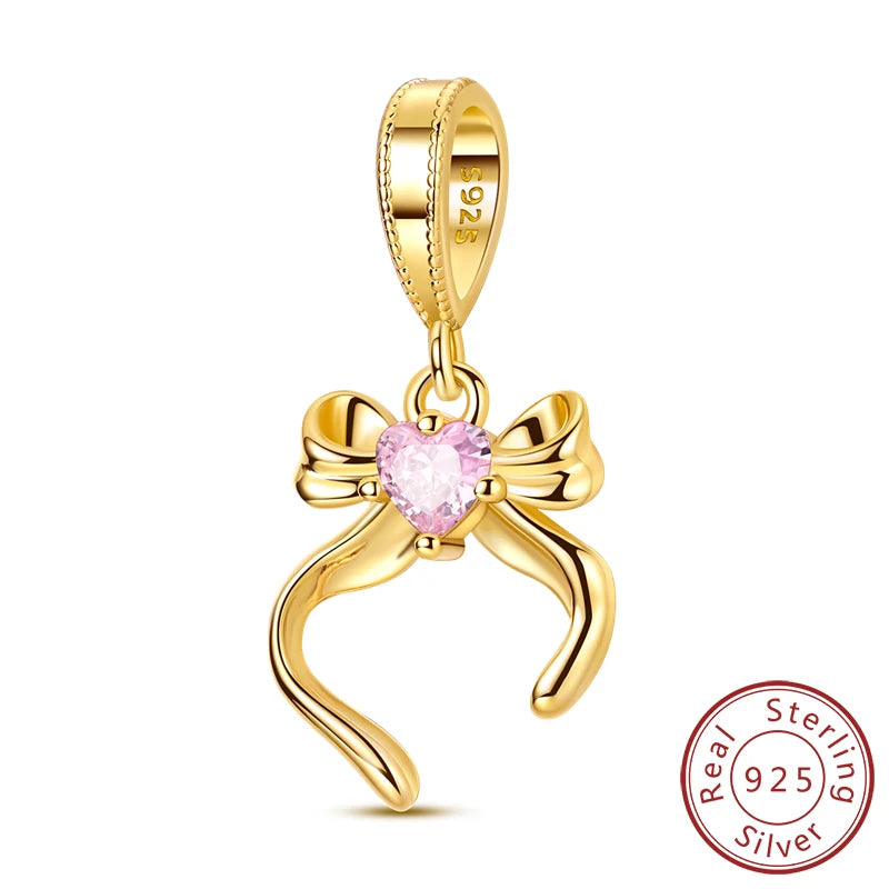 Original-Charm-Perlen aus 925er-Sterlingsilber, leuchtender, leuchtender Glühwürmchen-Schmetterlings-Anhänger für Armband-Charm-Schmuck