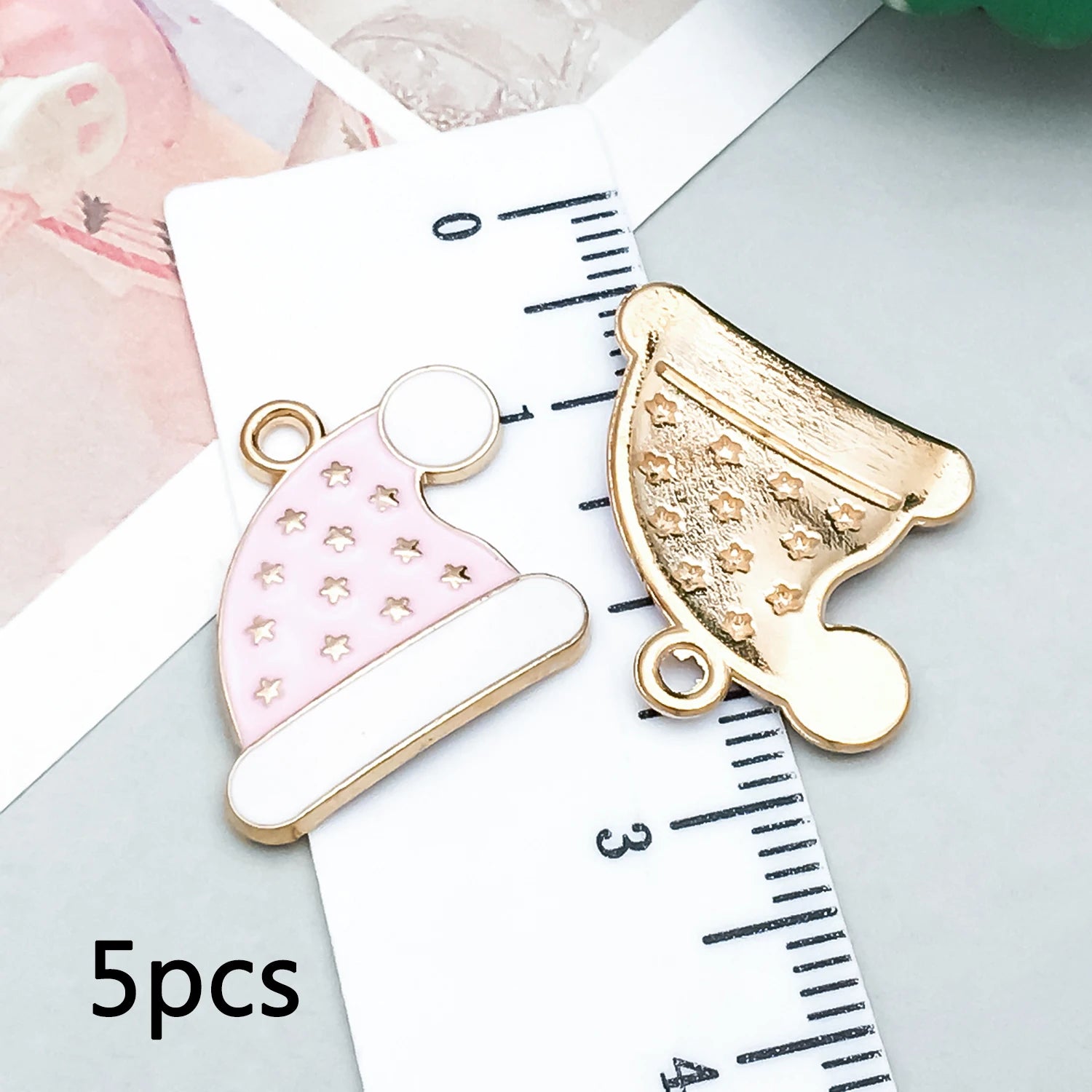5/20 Stück Legierung Emaille Pulver weiß Weihnachten Anhänger Schmuck machen DIY Schlüsselanhänger Ohrringe Charms für Schmuck Armbänder Halskette