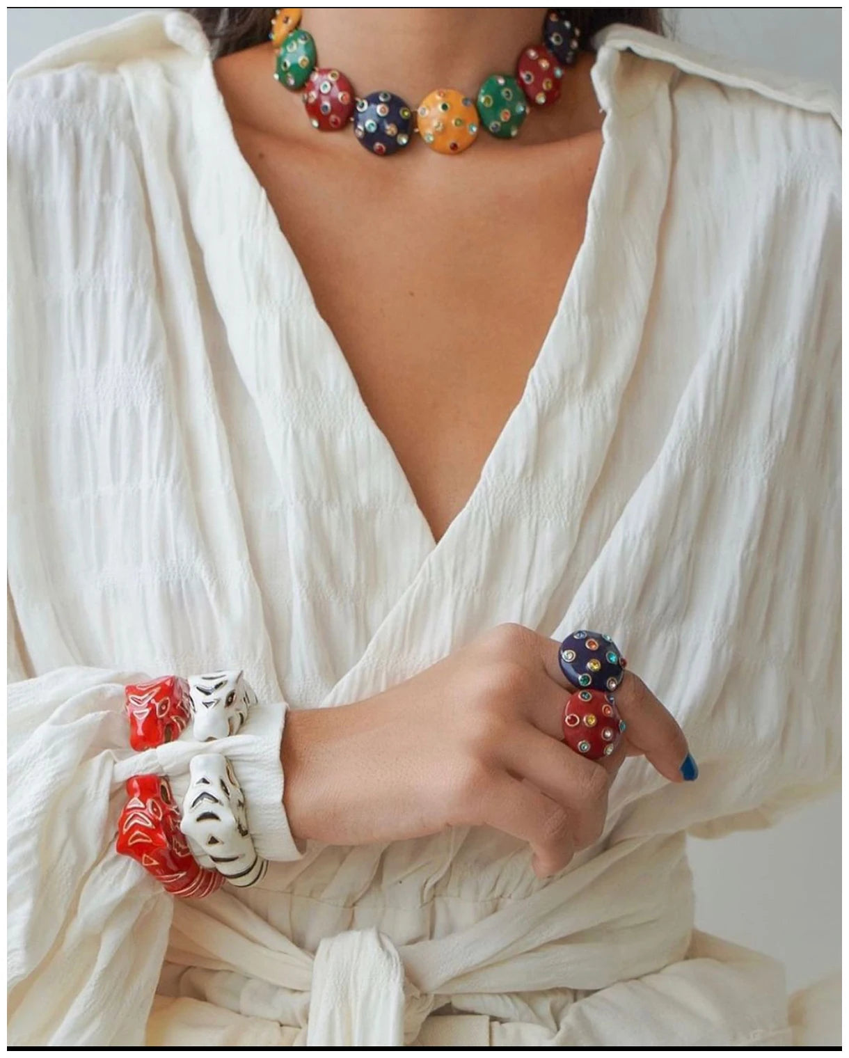 Kaymen neue Emaille bunte Tiger Armreif Manschette Armband für Frauen Mädchen Aussage mehrfarbige Mode Armreif Schmuck 15 Farben