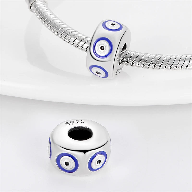 Heiße Verkäufe 925 Sterling Silber Charms Perlen Teufel Auge Fatimas Hand Kreuz Perlen Fit Original Armband Frauen DIY schmuck Geschenke