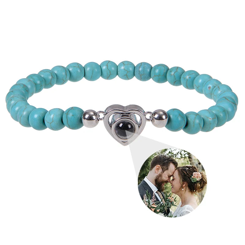 Custom bracelet with picture inside, personalized projection bracelets with photos, picture bracelet, personalized memorial gifts